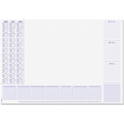 Sigel Papier-Schreibtischunterlage DIN A2 Kalender 2026-2028 Wochenplan H6355, 30 Blatt aus nachhaltigem Papier für strukturierte Wochenplanung Sigel Papier-Schreibtischunterlage DIN A2 Kalender 2026-2028 Wochenplan H6355, 30 Blatt aus nachhaltigem Papier für strukturierte Wochenplanung