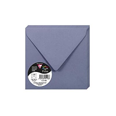 Clairefontaine 5198C Packung mit 20 Umschlägen Pollen 14x14 cm, 120g, gefüttert, ideal für Einladungen und Korrespondenz, Premium glattes Papier, Vergissmeinichtblau, 1 Pack Clairefontaine 5198C Packung mit 20 Umschlägen Pollen 14x14 cm, 120g, gefüttert, ideal für Einladungen und Korrespondenz, Premium glattes Papier, Vergissmeinichtblau, 1 Pack