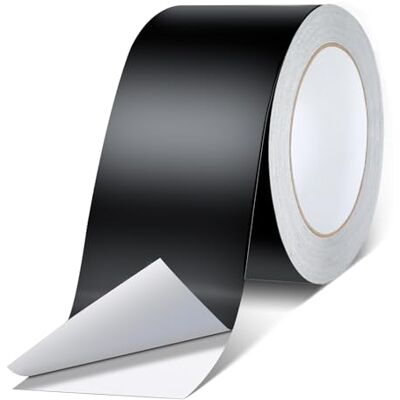 Cozary Aluminium Klebeband Schwarz,50mmx50m Aluband Selbstklebend,Aluminium Dichtband Band zum Reperaturband Alu Klebeband Hitzebeständig Aluminiumklebeband Cozary Aluminium Klebeband Schwarz,50mmx50m Aluband Selbstklebend,Aluminium Dichtband Band zum Reperaturband Alu Klebeband Hitzebeständig Aluminiumklebeband