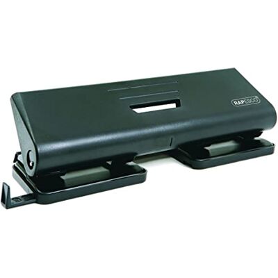 Rapesco PF75P0B1 75-P 4-fach Locher, 16 Blatt Kapazität, Schwarz Rapesco PF75P0B1 75-P 4-fach Locher, 16 Blatt Kapazität, Schwarz