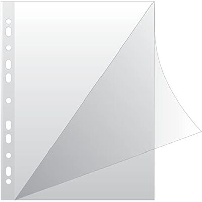 DONAU 1768950KG150-00 Prospekthüllen Typ top Oben und Links Offen Gelochte Klarsichthüllen für Dokumente Papiere Akten Ordner/ Öko PP 150 mikron/µm Din A4/ Glasklar Kristallin Transparent, 50 stk. DONAU 1768950KG150-00 Prospekthüllen Typ top Oben und Links Offen Gelochte Klarsichthüllen für Dokumente Papiere Akten Ordner/ Öko PP 150 mikron/µm Din A4/ Glasklar Kristallin Transparent, 50 stk.