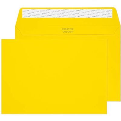 Blake Creative Colour 45303 Farbige Briefumschläge Haftklebung Bananen Gelb C5 162 x 229 mm 120 g/m² 25 Stück Blake Creative Colour 45303 Farbige Briefumschläge Haftklebung Bananen Gelb C5 162 x 229 mm 120 g/m² 25 Stück