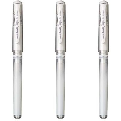 uni-ball Mitsubishi Pencil – 3 Tintenroller, Geltinte Signo Broad weiß – Spitze 1 mm – Breite Schrift – Kreativer Roller für Karten und kreative Hobbys uni-ball Mitsubishi Pencil – 3 Tintenroller, Geltinte Signo Broad weiß – Spitze 1 mm – Breite Schrift – Kreativer Roller für Karten und kreative Hobbys