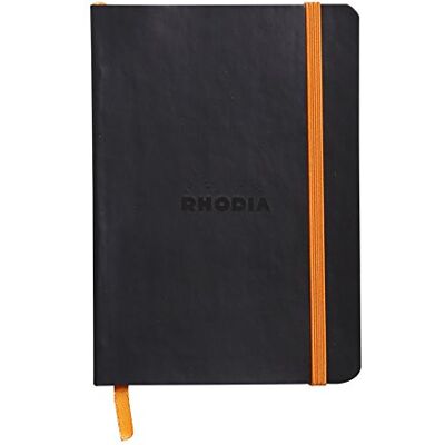Rhodia 117302C Notizheft A6, 72 Blatt, liniert, elfenbein 90g, schwarz Rhodia 117302C Notizheft A6, 72 Blatt, liniert, elfenbein 90g, schwarz