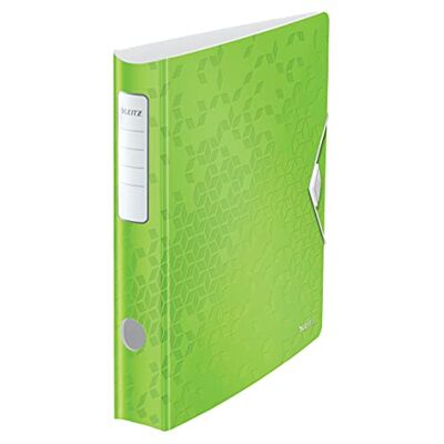 Leitz Qualitäts-Ordner 180° Active WOW, A4, Schmal, Abgerundeter Rücken, 6,5 cm breit, Gummibandverschluss, Leichtes Polyfoam, Plastik-Ordner, WOW Serie, Grün, 11070054 Leitz Qualitäts-Ordner 180° Active WOW, A4, Schmal, Abgerundeter Rücken, 6,5 cm breit, Gummibandverschluss, Leichtes Polyfoam, Plastik-Ordner, WOW Serie, Grün, 11070054