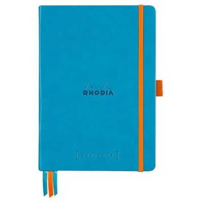 Rhodia 118777C GoalBook (DIN A5, 14,8 x 21 cm, 120 Blatt, dot-Lineatur, 90 g, elegant und praktisch) 1 Stück, Türkis Rhodia 118777C GoalBook (DIN A5, 14,8 x 21 cm, 120 Blatt, dot-Lineatur, 90 g, elegant und praktisch) 1 Stück, Türkis