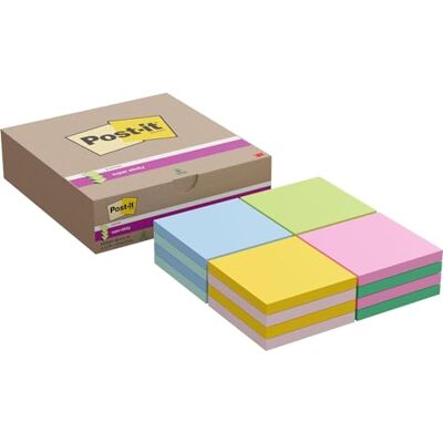 Post-it Super Sticky Z-Notes, 16 Blöcke (1440 Blatt), 76 mm x 76 mm Selbstklebende Haftnotizen mit Stärkerer Haftung, Klebezettel für Bürobedarf, Erinnerungen & To-Do-Listen; Repositionierbar Post-it Super Sticky Z-Notes, 16 Blöcke (1440 Blatt), 76 mm x 76 mm Selbstklebende Haftnotizen mit Stärkerer Haftung, Klebezettel für Bürobedarf, Erinnerungen & To-Do-Listen; Repositionierbar