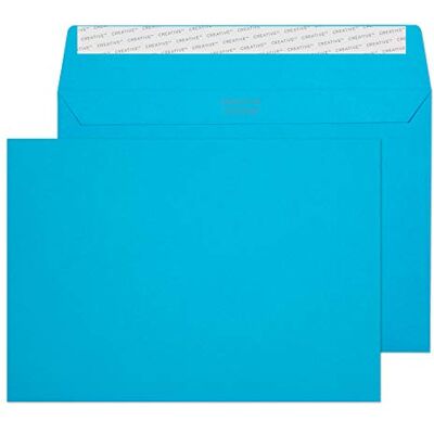 Blake Creative Colour 45310 Farbige Briefumschläge Haftklebung Karibik Blau C5 162 x 229 mm 120g/m² 25 Stück Blake Creative Colour 45310 Farbige Briefumschläge Haftklebung Karibik Blau C5 162 x 229 mm 120g/m² 25 Stück