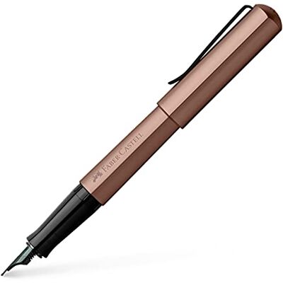 Faber-Castell Füller Hexo Bronze, Feder EF Füllfederhalter mit hexagonalem Aluminiumschaft und schwarzer Edelstahlfeder Faber-Castell Füller Hexo Bronze, Feder EF Füllfederhalter mit hexagonalem Aluminiumschaft und schwarzer Edelstahlfeder