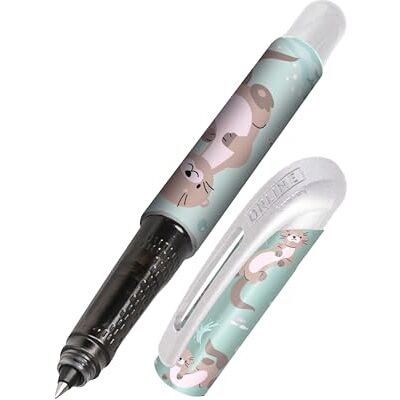 Online College Otter Tintenroller mit Patrone, ergonomischer Rollerball für Rechtshänder und Linkshänder mit Tier-Design, inkl. Kombipatrone blau, made in Germany Online College Otter Tintenroller mit Patrone, ergonomischer Rollerball für Rechtshänder und Linkshänder mit Tier-Design, inkl. Kombipatrone blau, made in Germany