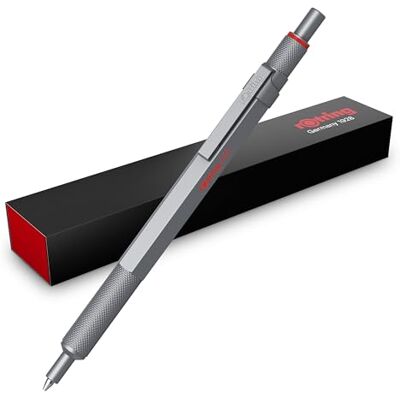 rOtring 600 Gelschreiber 0,55 mm Schwarze Tinte Silberfarbenes Schreibgerät mit Metallschaft Rutschfeste, gerändelte Griffzone und Sechskantschaft Nachfüllbar rOtring 600 Gelschreiber 0,55 mm Schwarze Tinte Silberfarbenes Schreibgerät mit Metallschaft Rutschfeste, gerändelte Griffzone und Sechskantschaft Nachfüllbar