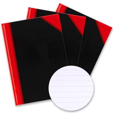 Bantex Notizbuch A4, liniert, 192 Seiten, 70 g/m², Hardcover, schwarz, 3 Stück Bantex Notizbuch A4, liniert, 192 Seiten, 70 g/m², Hardcover, schwarz, 3 Stück