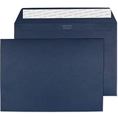 Blake Creative Colour 45320 Farbige Briefumschläge Haftklebung Oxford Blau C5 162 x 229 mm 120 g/m² 25 Stück Blake Creative Colour 45320 Farbige Briefumschläge Haftklebung Oxford Blau C5 162 x 229 mm 120 g/m² 25 Stück