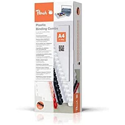 Peach Plastikbinderücken A4-6mm 25 Blatt 100 Stück weiß PB406-01 Peach Plastikbinderücken A4-6mm 25 Blatt 100 Stück weiß PB406-01