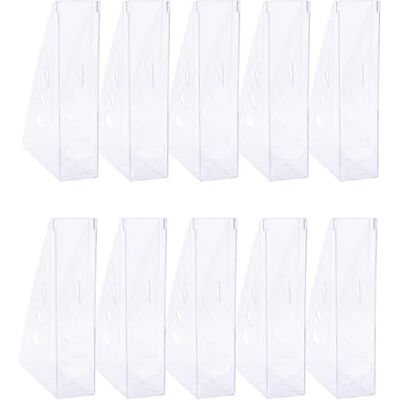 OFFICER PRODUCTS Stehsammler Modernes Design/ 10 Stück / A4 Farbe: Transparent/Hart-Kunststoff/Durchbrochen/Schreibtisch-Organizer für Zeitschriften/Bruchsicher OFFICER PRODUCTS Stehsammler Modernes Design/ 10 Stück / A4 Farbe: Transparent/Hart-Kunststoff/Durchbrochen/Schreibtisch-Organizer für Zeitschriften/Bruchsicher