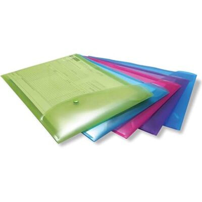 Rapesco 0698 ECO Hochformat-Dokumentenmappe mit Druckknopf, A4+, 5 Stück Recycelte, Sortierte Farben Rapesco 0698 ECO Hochformat-Dokumentenmappe mit Druckknopf, A4+, 5 Stück Recycelte, Sortierte Farben