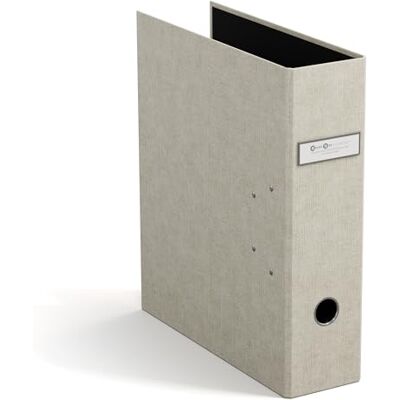 BIGSO ARCHIE Ordner mit 2 Ringen und Hebelmechanik – Ringordner aus Faserplatte und Papier mit Leinenoptik – Ringbuch A4 zum Abheften von losem Papier – beige BIGSO ARCHIE Ordner mit 2 Ringen und Hebelmechanik – Ringordner aus Faserplatte und Papier mit Leinenoptik – Ringbuch A4 zum Abheften von losem Papier – beige