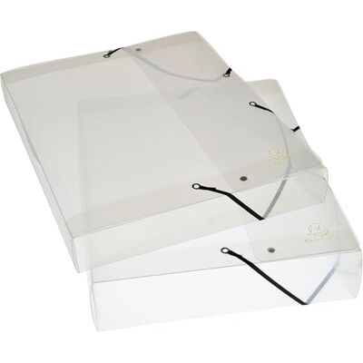 Exacompta Archivbox PP Crystal A4 Rücken 2,5 cm kristall Exacompta Archivbox PP Crystal A4 Rücken 2,5 cm kristall