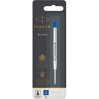 Parker Kugelschreibermine breite Spitze blaue QUINKflow Tinte 1 Ersatzmine für Kugelschreiber Parker Kugelschreibermine breite Spitze blaue QUINKflow Tinte 1 Ersatzmine für Kugelschreiber