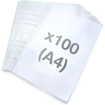 Rapesco 1830 ECO Klarsichthüllen, A4, Transparent, 100 Stück Rapesco 1830 ECO Klarsichthüllen, A4, Transparent, 100 Stück
