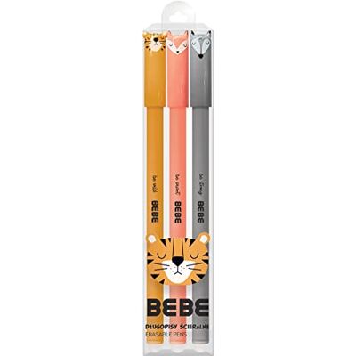 Interdruk Radierbarer Kugelschreiber Tiermotive mit Gummi Blau Fuchs + Tiger + Wolf 3er Set Interdruk Radierbarer Kugelschreiber Tiermotive mit Gummi Blau Fuchs + Tiger + Wolf 3er Set
