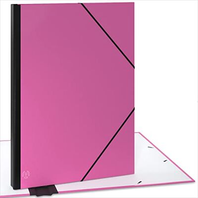 ACROPAQ Sammelmappe A2 Zeichenmappe 52 x 72 cm, mit Gummizugverschluß, mit erweiterbarem Rücken für mehr Platz Pink ACROPAQ Sammelmappe A2 Zeichenmappe 52 x 72 cm, mit Gummizugverschluß, mit erweiterbarem Rücken für mehr Platz Pink