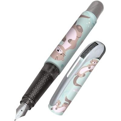 Online Füller College Otter mit M-Feder I Füller Grundschule mit coolem Tier-Design & Clip I Allergikerfreundlich, leicht & ergonomisch I Füllhalter inkl. blauer Tintenpatrone I Made in Germany Online Füller College Otter mit M-Feder I Füller Grundschule mit coolem Tier-Design & Clip I Allergikerfreundlich, leicht & ergonomisch I Füllhalter inkl. blauer Tintenpatrone I Made in Germany