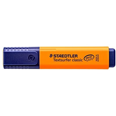 Staedtler Textsurfer Classic 364 Textmarker – Orange, 10 Stück Großer Tintenspeicher, INK·JET SAFE, Keilspitze 1–5 mm – nachfüllbar – Art.-Nr. 364-4 Staedtler Textsurfer Classic 364 Textmarker – Orange, 10 Stück Großer Tintenspeicher, INK·JET SAFE, Keilspitze 1–5 mm – nachfüllbar – Art.-Nr. 364-4