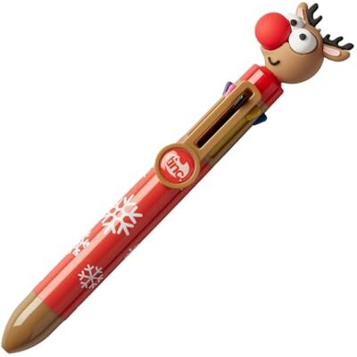 Tinc Mehrfarbiger Kugelschreiber Weihnachtsrentier Mit 8 Farben und Einziehbarem Mechanismus Lustige Schulbedarf für Kinder Ideal für Geschenke und Partys Tinc Mehrfarbiger Kugelschreiber Weihnachtsrentier Mit 8 Farben und Einziehbarem Mechanismus Lustige Schulbedarf für Kinder Ideal für Geschenke und Partys