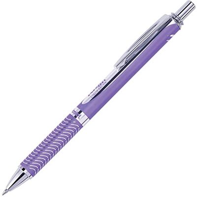 Pentel BL407V-A EnerGel Sterling Gel-Tintenroller mit Druckmechanik, 0,7 mm Kugeldurchmesser = 0,35 mm Strichstärke, violettfarbenes Metallgehäuse, 1 Stück Pentel BL407V-A EnerGel Sterling Gel-Tintenroller mit Druckmechanik, 0,7 mm Kugeldurchmesser = 0,35 mm Strichstärke, violettfarbenes Metallgehäuse, 1 Stück