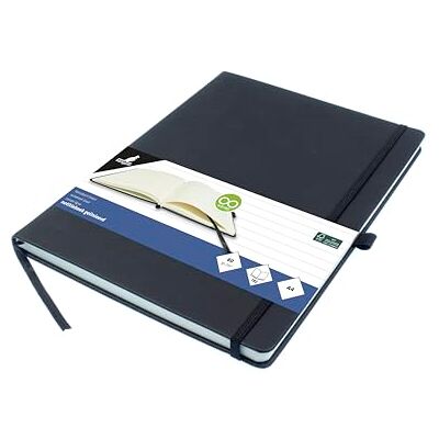 Kangaro Notizbuch A4 schwarz liniert PU HC 96 blatt 80 Gramm Kangaro Notizbuch A4 schwarz liniert PU HC 96 blatt 80 Gramm