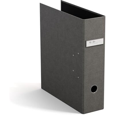 BIGSO ARCHIE Ordner mit 2 Ringen und Hebelmechanik – Ringordner aus Faserplatte und Papier mit Leinenoptik – Ringbuch A4 zum Abheften von losem Papier – grau BIGSO ARCHIE Ordner mit 2 Ringen und Hebelmechanik – Ringordner aus Faserplatte und Papier mit Leinenoptik – Ringbuch A4 zum Abheften von losem Papier – grau