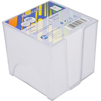 Westcott Notizzettel weiß 800 Blatt in Zettelbox Notizblock mit 9 x 9 cm großen Blättern in weiß Stabile Box aus transparentem Kunststoff FSC-zertifiziertes Papier 80g/m² E-733205 00 Westcott Notizzettel weiß 800 Blatt in Zettelbox Notizblock mit 9 x 9 cm großen Blättern in weiß Stabile Box aus transparentem Kunststoff FSC-zertifiziertes Papier 80g/m² E-733205 00