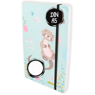 Online Bullet Journal Otter dotted A5 mit Gummiband, 120 g/m² FSC Papier, 144 Innenseiten Notizbuch gepunktet mit Soft Cover, Tagebuch für Notizen, Skizzen, Lettering Bullet Journaling Online Bullet Journal Otter dotted A5 mit Gummiband, 120 g/m² FSC Papier, 144 Innenseiten Notizbuch gepunktet mit Soft Cover, Tagebuch für Notizen, Skizzen, Lettering Bullet Journaling