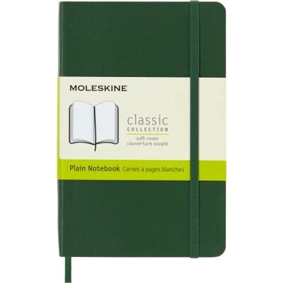 Moleskine Klassisches Notizbuch, Punktierter Notizblock mit weichem Einband und elastischem Verschluss, Taschenformat 9 x 14 cm, Myrtegrün, 192 Seiten Moleskine Klassisches Notizbuch, Punktierter Notizblock mit weichem Einband und elastischem Verschluss, Taschenformat 9 x 14 cm, Myrtegrün, 192 Seiten