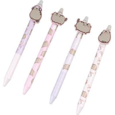 Grupo Erik Pusheen Cat Kugelschreiber Set Merch Geschenke zur Einschulung 4 Gel Stifte Radierbarer Kugelschreiber Set Kawaii Sachen Pusheen Merch Geschenke Grupo Erik Pusheen Cat Kugelschreiber Set Merch Geschenke zur Einschulung 4 Gel Stifte Radierbarer Kugelschreiber Set Kawaii Sachen Pusheen Merch Geschenke