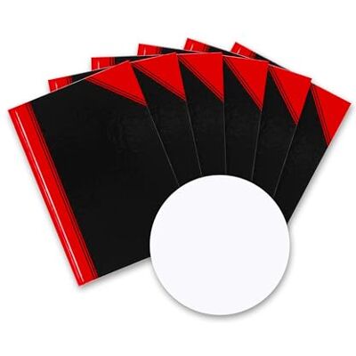Bantex Notizbuch A6 blanko, 192 Seiten, 70 g/m², Hardcover, schwarz, 6 Stück Bantex Notizbuch A6 blanko, 192 Seiten, 70 g/m², Hardcover, schwarz, 6 Stück