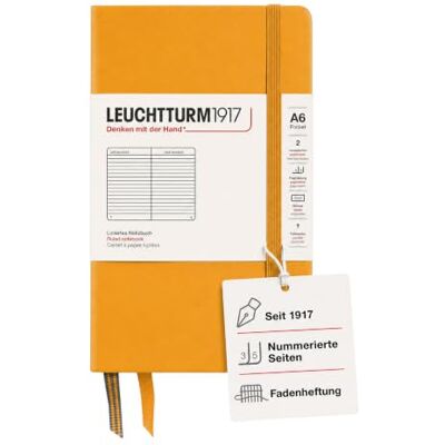 LEUCHTTURM1917 365627 Notizbuch Pocket (A6), Hardcover, 187 nummerierte Seiten, Rising Sun, Liniert LEUCHTTURM1917 365627 Notizbuch Pocket (A6), Hardcover, 187 nummerierte Seiten, Rising Sun, Liniert