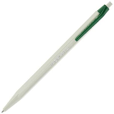 Caran d'Ache d'Ache 825 ECO Kugelschreiber aus Harz und Edelstahl, grün/weiß, grüne Tinte, 12 cm Caran d'Ache d'Ache 825 ECO Kugelschreiber aus Harz und Edelstahl, grün/weiß, grüne Tinte, 12 cm