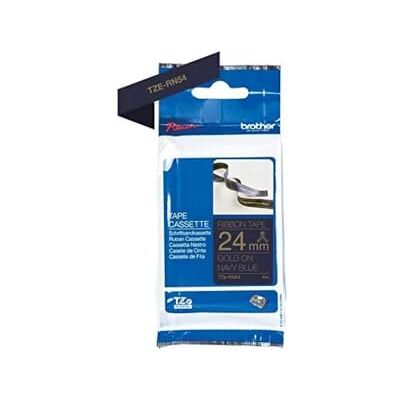 Brother textiles Schriftband TZe-RN54 gold auf dunkelblau 24 mm breit, 4 m lang (u.a. für P-touch D600VP, E500VP, E550WVP, H500, P700, Cube Plus, P750W, P900W, P950NW) Brother textiles Schriftband TZe-RN54 gold auf dunkelblau 24 mm breit, 4 m lang (u.a. für P-touch D600VP, E500VP, E550WVP, H500, P700, Cube Plus, P750W, P900W, P950NW)