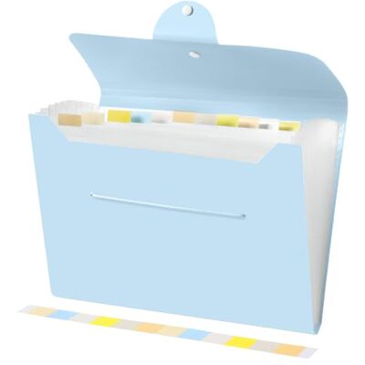Brencco Mappe mit 12 fächern Dokumentenmappe A4 Fächermappe Mit Etiketten Document Organizer Hellblau Brencco Mappe mit 12 fächern Dokumentenmappe A4 Fächermappe Mit Etiketten Document Organizer Hellblau