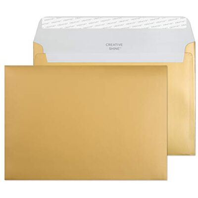 Blake Creative Shine 45313 Briefumschläge Haftklebung Metallisch Gold C5 162 x 229 mm 130 g/m² 25 Stück Blake Creative Shine 45313 Briefumschläge Haftklebung Metallisch Gold C5 162 x 229 mm 130 g/m² 25 Stück