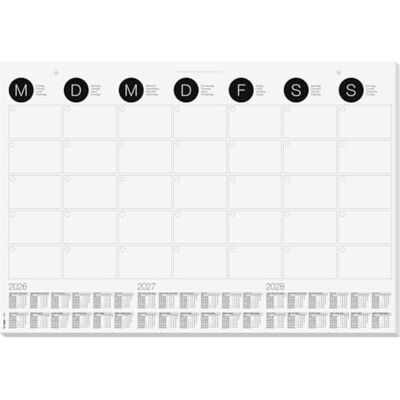 Sigel Papier-Schreibtischunterlage DIN A2 Wandkalender Monatsübersicht H6550, 12 Blatt zum Abreißen für Jahresplanung, mit Lochung zum Aufhängen als Wandkalender Sigel Papier-Schreibtischunterlage DIN A2 Wandkalender Monatsübersicht H6550, 12 Blatt zum Abreißen für Jahresplanung, mit Lochung zum Aufhängen als Wandkalender