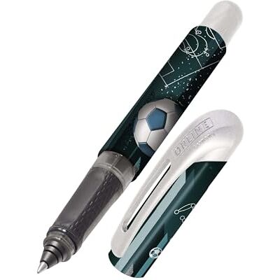 Online College Fußball Tintenroller mit Patrone, ergonomischer Rollerball für Rechtshänder und Linkshänder mit Fußball-Design, inkl. Kombipatrone blau, made in Germany Online College Fußball Tintenroller mit Patrone, ergonomischer Rollerball für Rechtshänder und Linkshänder mit Fußball-Design, inkl. Kombipatrone blau, made in Germany