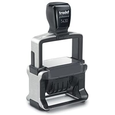 Trodat Professional 4.0 5430 Office Datumstempel mit Text GEBUCHT Bürostempel, Datum Deutsch, Abdruckgröße 40x23 mm, Abdruck blau-rot, selbstfärbend, dokumentenecht, Schrifthöhe 4 mm Trodat Professional 4.0 5430 Office Datumstempel mit Text GEBUCHT Bürostempel, Datum Deutsch, Abdruckgröße 40x23 mm, Abdruck blau-rot, selbstfärbend, dokumentenecht, Schrifthöhe 4 mm