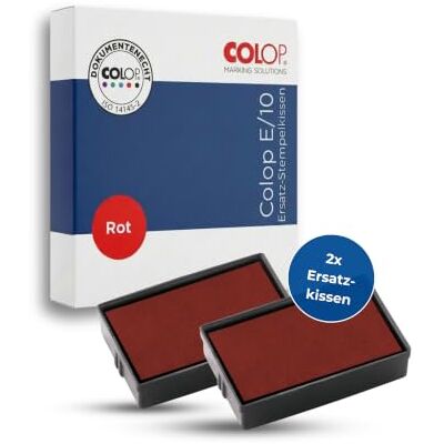 COLOP E/10 Ersatz-Stempelkissen rot I 2 Stück I passend für Printer 10, C 10, S 120, S 126, S 120/W & S 160 I Austauschkissen für Selbstfärbestempel I dokumentenechte Abdrucke I Stempelkissen Ersatz COLOP E/10 Ersatz-Stempelkissen rot I 2 Stück I passend für Printer 10, C 10, S 120, S 126, S 120/W & S 160 I Austauschkissen für Selbstfärbestempel I dokumentenechte Abdrucke I Stempelkissen Ersatz