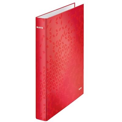 Leitz WOW A4 Ringbuch, Hochwertige 2 D-Ring Mechanik für bis zu 230 Blatt, 40 mm Rückenbreite, Stabile Graupappe mit laminierter Oberfläche, Ideal für Büro, Home Office & Schule, Rot, 42410026 Leitz WOW A4 Ringbuch, Hochwertige 2 D-Ring Mechanik für bis zu 230 Blatt, 40 mm Rückenbreite, Stabile Graupappe mit laminierter Oberfläche, Ideal für Büro, Home Office & Schule, Rot, 42410026