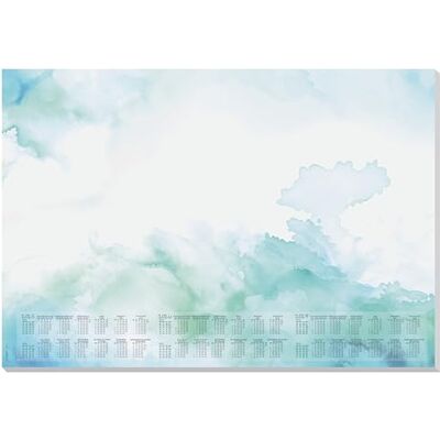 Sigel HO314 Papier-Schreibtischunterlage, ca. DIN A2, mit 3-Jahres-Kalender, 30 Blatt, Motiv "Watercolor Sea", Schreibunterlage aus nachhaltigem Papier Sigel HO314 Papier-Schreibtischunterlage, ca. DIN A2, mit 3-Jahres-Kalender, 30 Blatt, Motiv "Watercolor Sea", Schreibunterlage aus nachhaltigem Papier