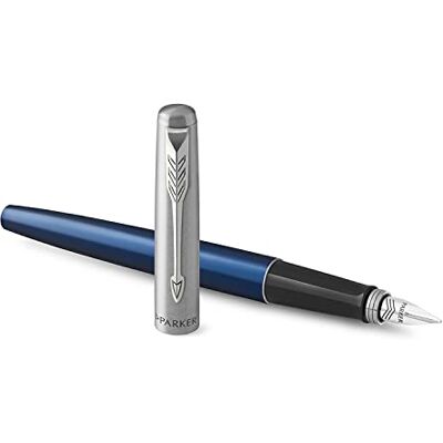 Parker Jotter Füller Royal Blue Füllfederhalter mit mittlerer Feder blaue Tinte Geschenkbox Parker Jotter Füller Royal Blue Füllfederhalter mit mittlerer Feder blaue Tinte Geschenkbox