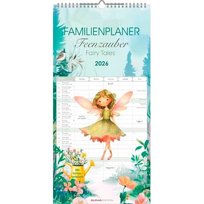 Alpha Familienplaner Feenzauber 2026 – Familienkalender 22×45 cm mit 5 Spalten & zauberhaften Feenmotiven, praktischer Wandkalender für Familien zur Terminorganisation Alpha Familienplaner Feenzauber 2026 – Familienkalender 22×45 cm mit 5 Spalten & zauberhaften Feenmotiven, praktischer Wandkalender für Familien zur Terminorganisation